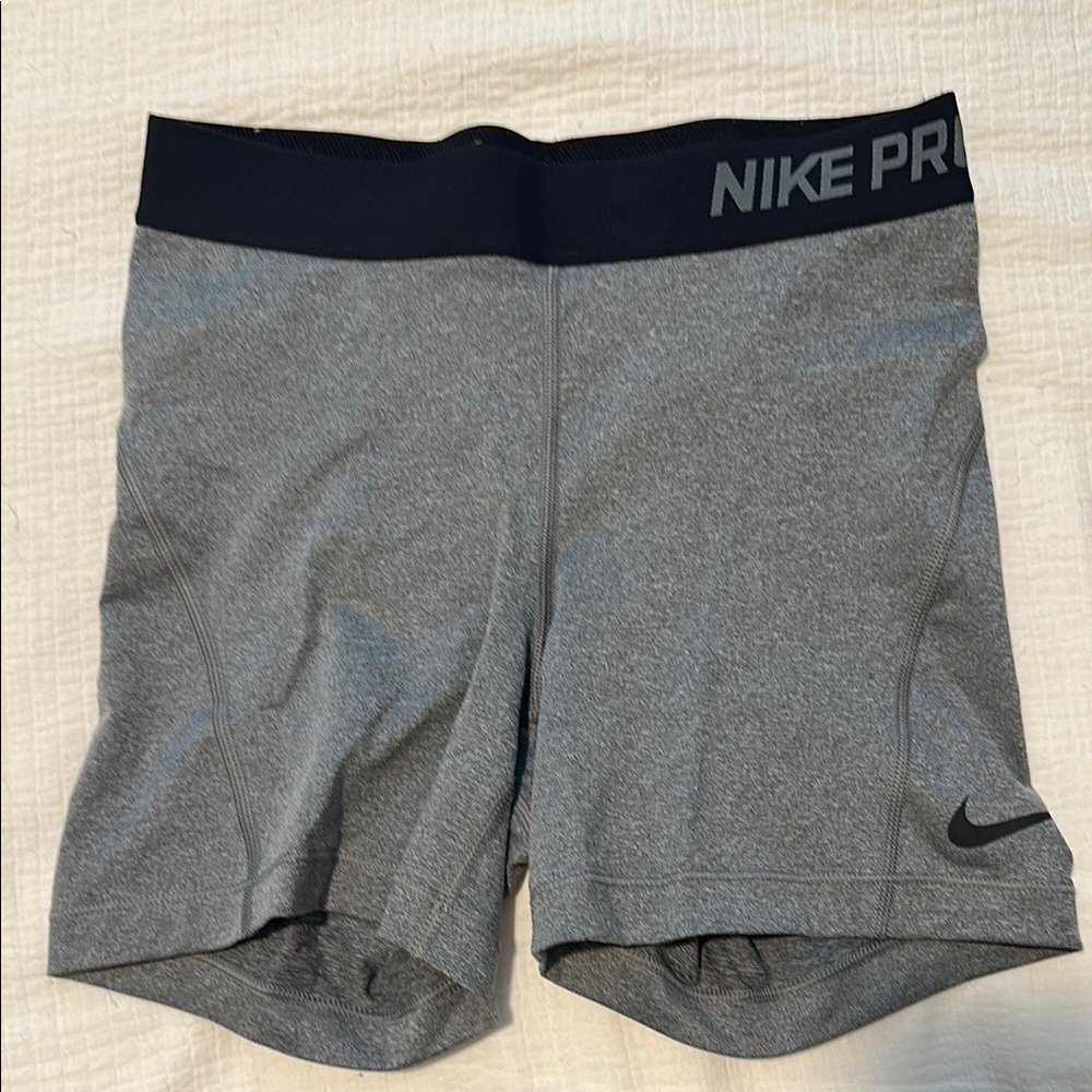 Nike Gray and Black Athletic Shorts Compression Fit